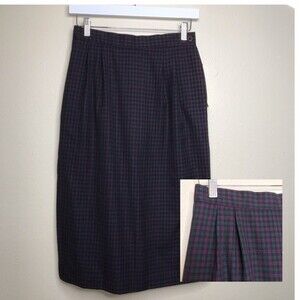 That's Me Vintage Deadstock Plaid Skirt Purple Green Black Women's Size 7/8